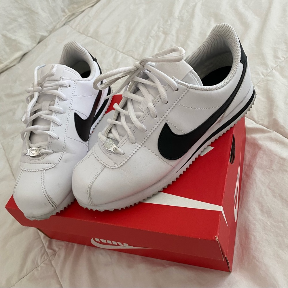 Black and white Nike Cortez